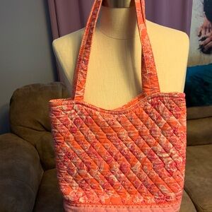 Vera Bradley Floral Quilted Tote Bag - white and Pink